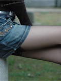超短牛仔裙黑丝袜美女 波斯猫儿Part32(31)