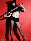 紅色背景的性感女郎風情演繹 Model 左左 Ligui 丽柜(5)