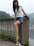 湖边的少女 素颜写真相片(9)