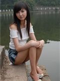 湖边的少女 素颜写真相片(12)