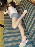敏敏居家牛仔短裤 中高艺 中国丝袜美腿性感模特(8)