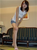 敏敏居家牛仔短裤 中高艺 中国丝袜美腿性感模特(18)